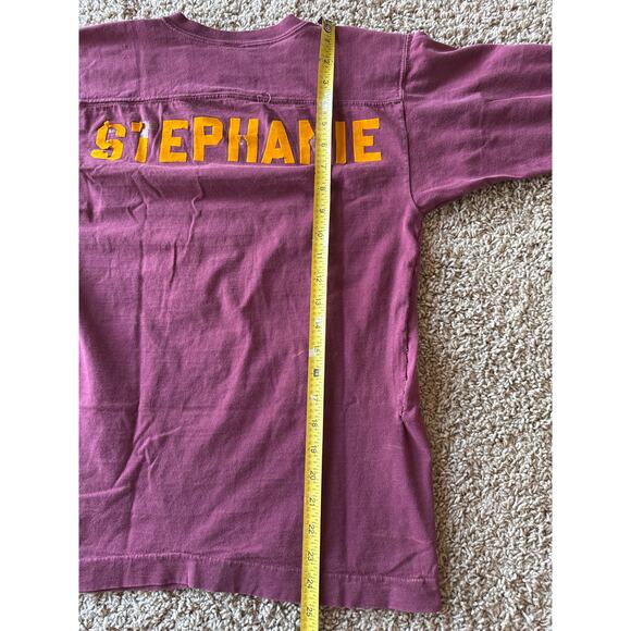 VTG ‘70s NCAA Florida State U Seminoles S Single Stitch Burgundy Ringer Jersey - Picture 10 of 10